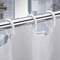 Lavish 24 Pcs Shower Curtain Rings Plastic Shower Curtain Hooks For Bathroom Shower Rod - White