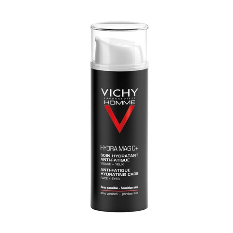 Vichy Homme Hydra Mag C+ Face Moisturizer for Men with Pure Vitamin C to Brighten &amp; Hydrate Skin, Suitable for Sensitive Skin 1.69 Fl Oz