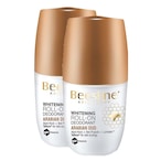 Buy Beesline Arabian Oud Whitening Deodorant Roll-On White 50ml Pack of 2 in UAE