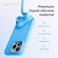 elago Liquid Silicone for iPhone 15 Pro MAX case cover Full Body Protection, Shockproof, Slim, Anti-Scratch Soft Microfiber Lining - Ocean Blue