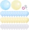 Party Time Pastel Blue Yellow White Balloons Garland 126 pcs Latex Balloons Arch Kit for Baby Shower Birthday Wedding Engagement Anniversary Christmas Festival Picnic or any Friends &amp; Family Party Dec