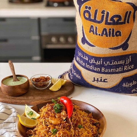 Al Aila Indian White Basmati Rice Ambar 10kg