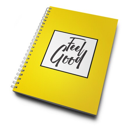 Loud Universe Hardcover Notebook Feel Good Yellow Typography Spiral Notebook with Premium High Quality Paper A5 Size