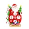 Christmas Magic Assoted Wooden Santa with 4 Hanging- 26 cm Size- Red