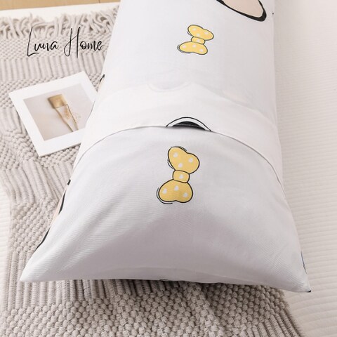 LUNA HOME 1 Piece Long Body Pillow Case White Color Cute Children Design Online Carrefour UAE