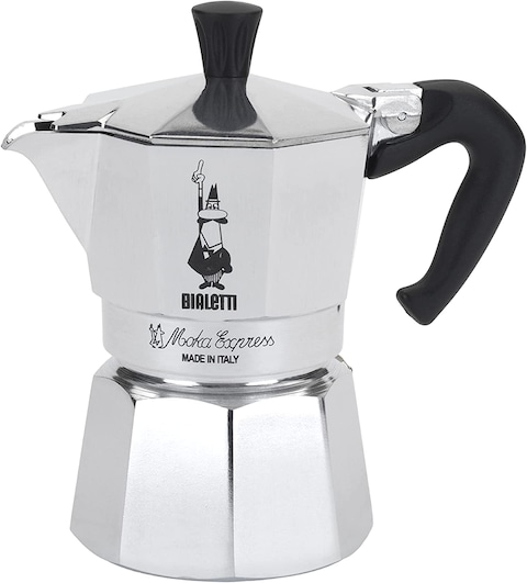 Bialetti Express Moka Pot Aluminum Silver 1-Cup 06857