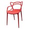 Jilphar Classical Fiber Plastic Molded Dining Chair JP1325B Red
