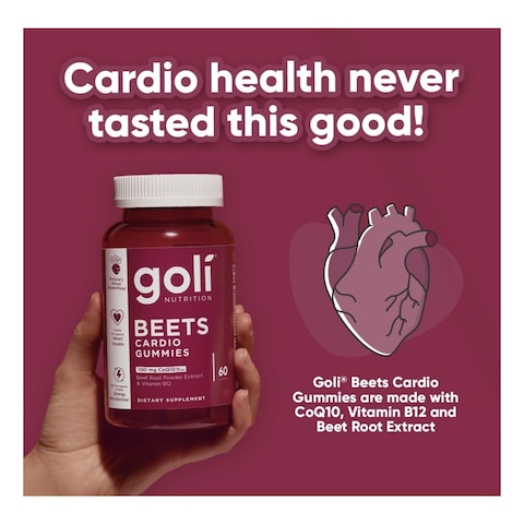 Goli Nutrition Beets Cardio Dietary Supplement Gummies Pack of 60