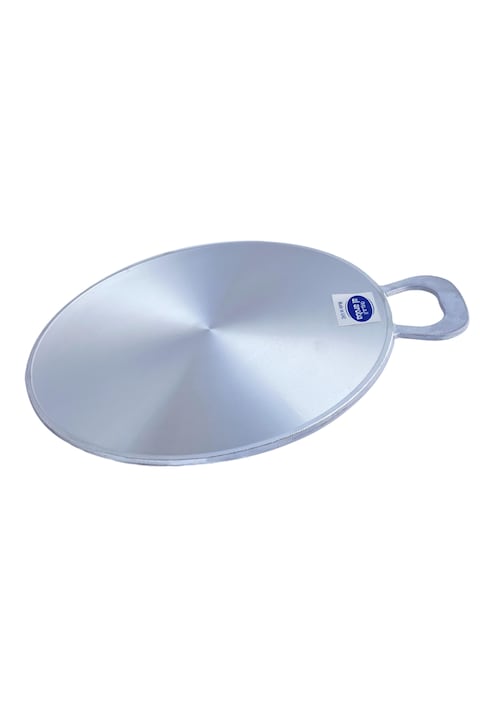 Aroba Aluminium Raised Edge Arabic Tawa /Roti Pan/Ragag Maker Silver 23Inch