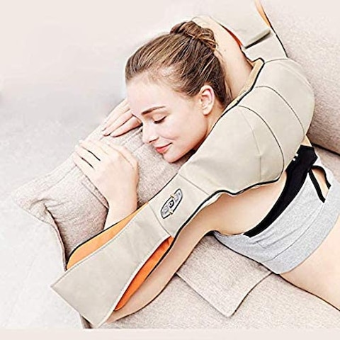 Shopdeals Back Neck And Shoulder Massager, Deep Tissue 3D Kneading Pillow Massager For Neck, Back, Shoulders, Foot, Legs - Full Body Massage Relieve Muscle Pain
