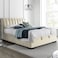 In House Blven Velvet Bed Frame - King - 200x200 cm - Ivory