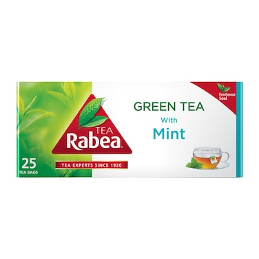 Rabea Green Tea Bags with Mint 25 Tea Bags