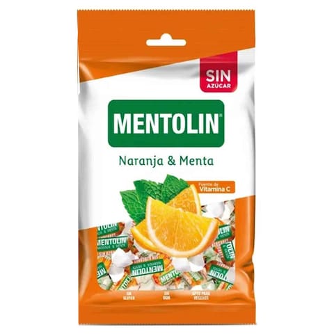 Mentolin Candy Orange And Mentol Gluten free And Free Sugar 100 Gram
