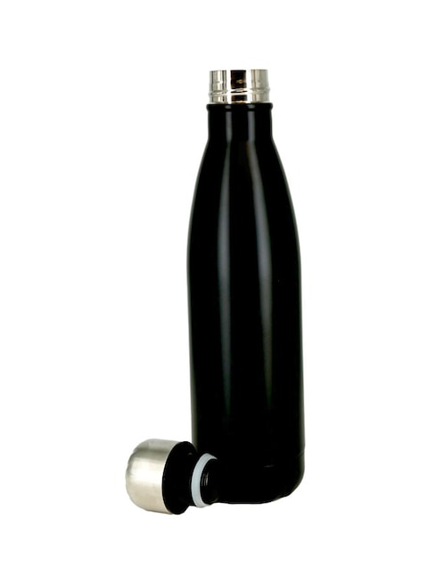 Rahalife Vacuum Insulated Stainless Steel Water Bottle, Sport Water Bottle Leak-Proof Double Wall Cola Shape Bottle, Keep Drinks Hot &amp; Cold - 500 ml, White/Black
