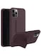 Zolo Finger Grip Holder and standing cover with Car Magnetic Multi-function Shockproof Protective Case Cover For iphone 12 Pro Max Brown