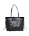 AMICA Zaila Embossed Monogram Design Tote Bag Suitable for Work / University / Travel  in Black