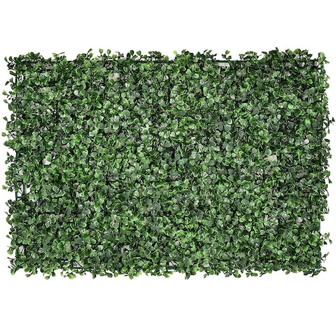 LINGWEI Artificial Plastic Wall Grass Green Landscaping Square Lawn Eucalyptus Leaves Turf Wall Grass For Home Indoor Outdoor Villa Garden decoration 5-Piece