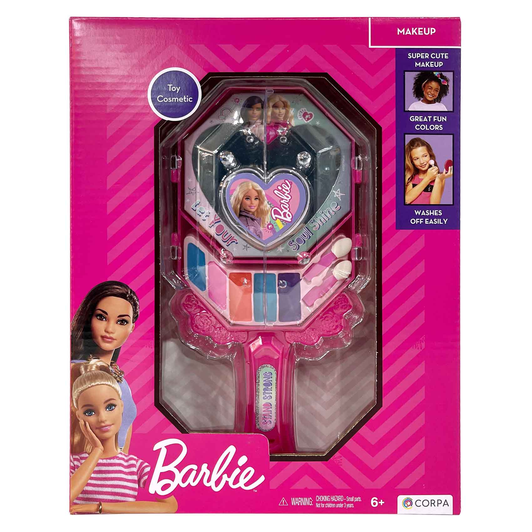 Corpa Barbie Hand Mirror With Cosmetics Multicolour