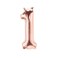 The Party Popper - 40 Inch Rose Gold Color Number Balloons (Number 1)