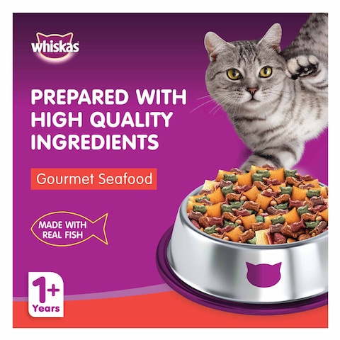 Whiskas Gourmet Seafood Dry Food, Bag of 3kg