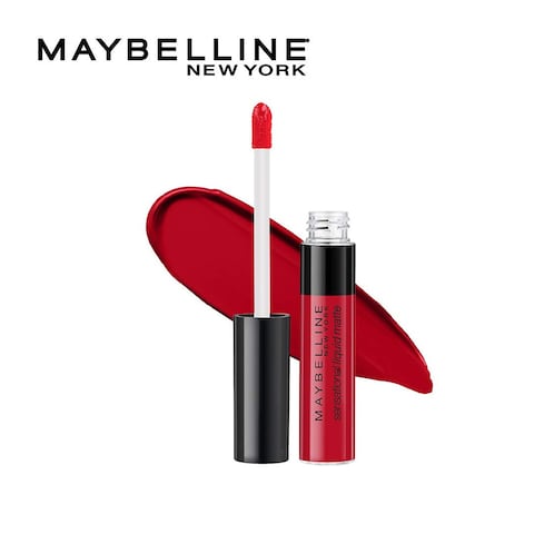Maybelline New York Sensational Liquid Matte Lipstick 03 Flush It Red 7ml