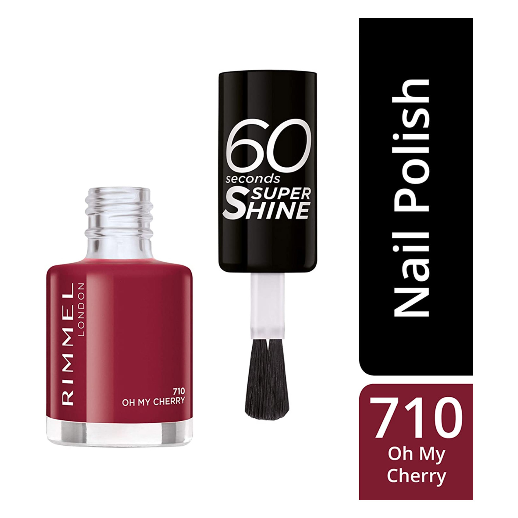 Rimmel London Nail Polish 60 Seconds Super Shine 710 Oh My Cherry 8ml