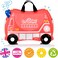 Trunki Red Fire Engine Frank Ride-On Suitcase Children's Luggage(Frank, Red)