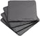 Garneck 4Pcs Natural Slate Drink Coasters Glass Mug Cup Mats Pats Table Placemats (Black)