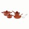 Home Maker Vega Cookware Set Copper And White 9 PCS