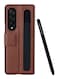 MARGOUN for Samsung Galaxy Z Fold 3 5G Case with Pen Premium Leather Flip Case with Built-in Kickstand