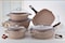 FALEZ SILICO CAST COOKWARE SET 9PCS BROWN