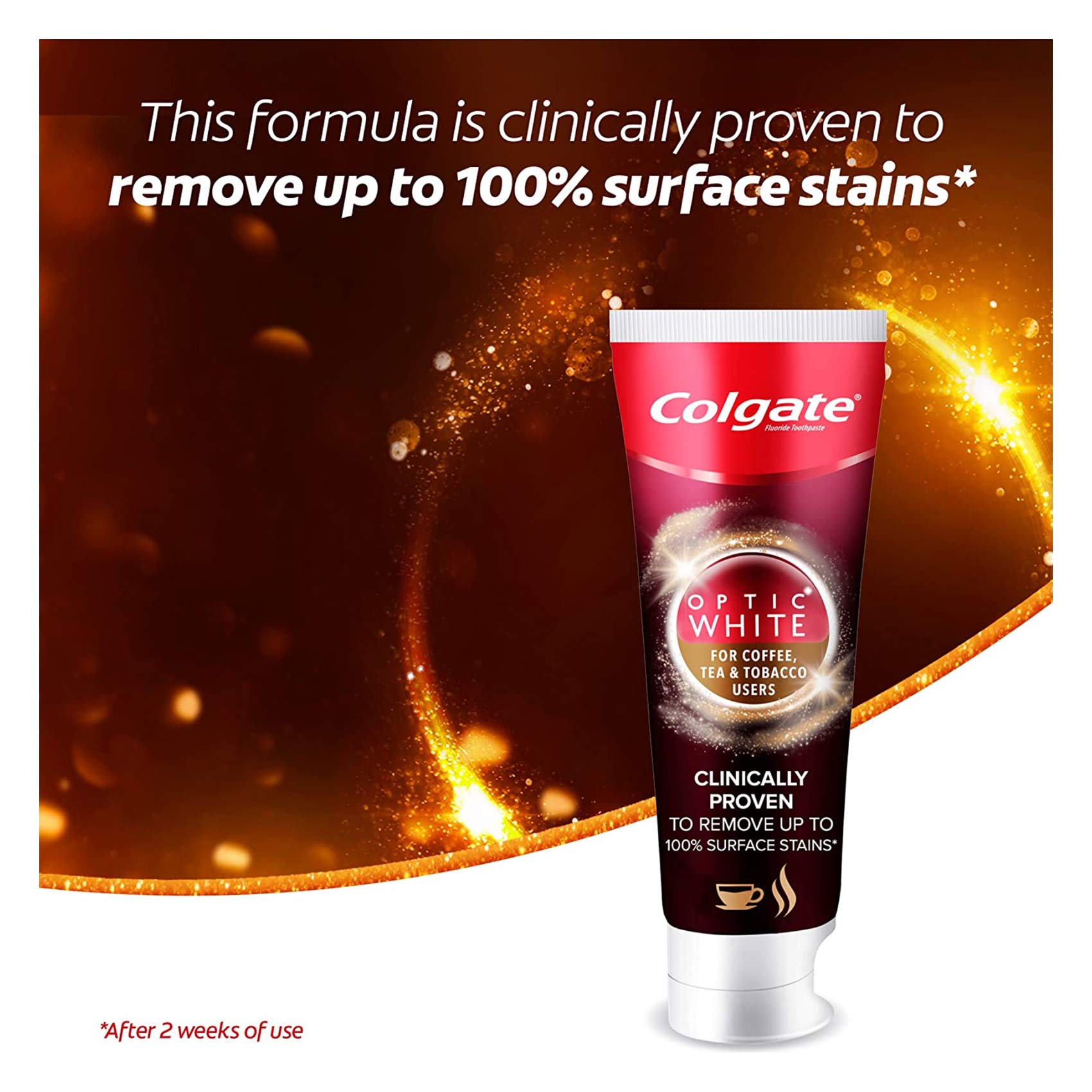 Colgate Toothpaste Optic White For Coffee Tea And Tobacco Users 75 Ml product thumbnail 3