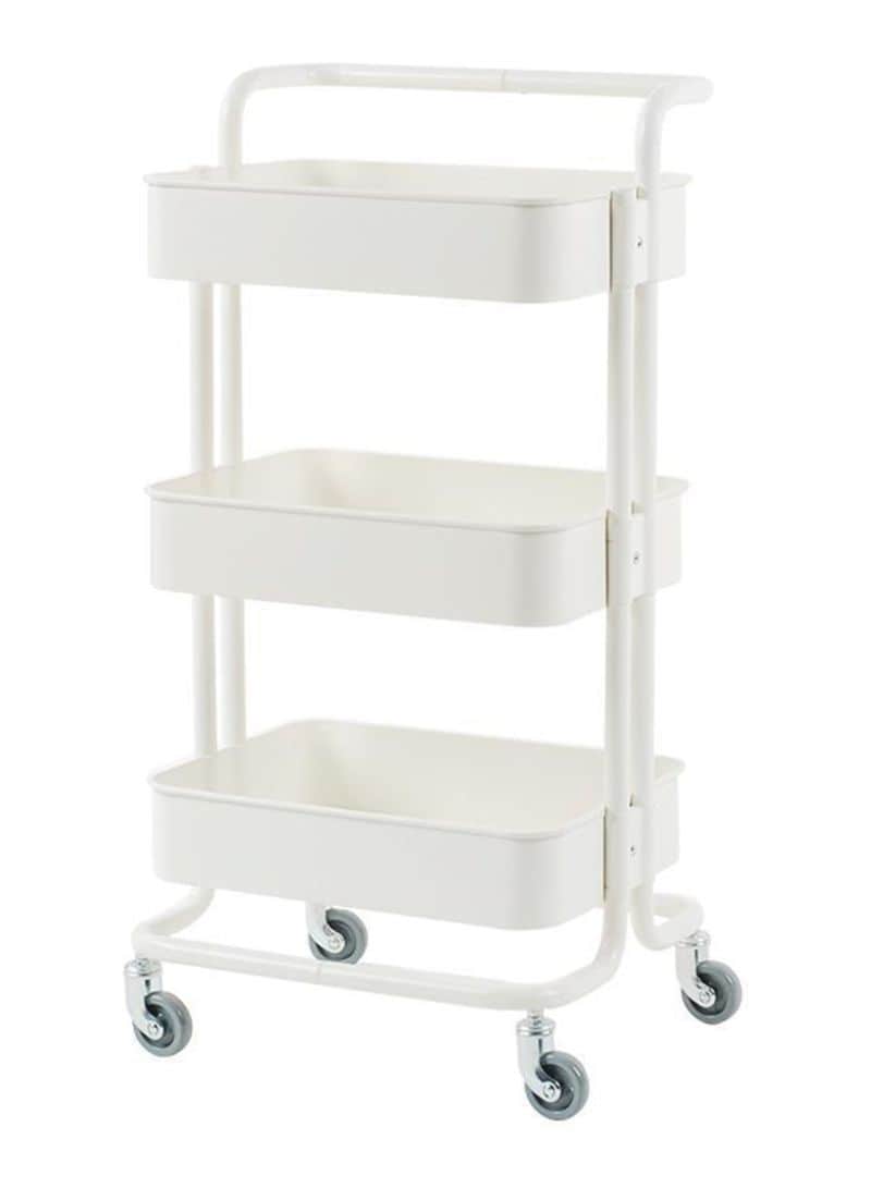 Buy Generic - 3-Tier Utility Cart Storage Rack With Wheels White Online ...
