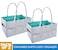 Star Babies - Diaper Caddy Organizer Pack of 2 - Grey Green