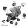 Moon Dois Baby Twin Stroller Grey and Black MNBGT16