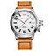 Curren - 8270 Analog Leather Strap with Day and Date Display Men Quartz Watch - White