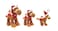 Bundle item - Brown  camel with Santa hat with Merry Christmas print on red bandana, size 25cm. +
 size 18cm. +  size 12cm with keyring attachment