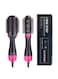 Generic 2-In-1 Hot Air Comb Negative Ion Hair Dryer Black/Pink