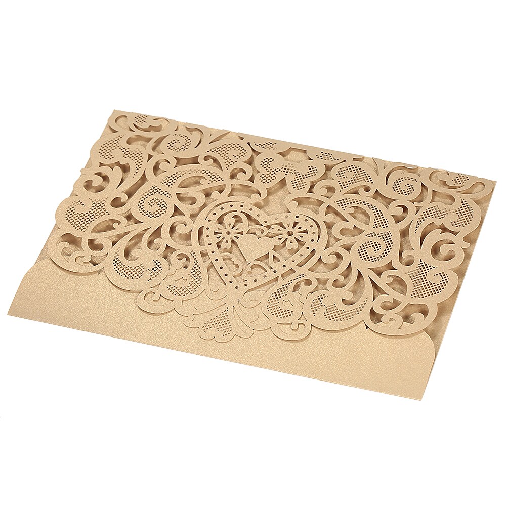 Buy Generic-Wedding Invitation Card Cover Pearl Paper Laser Cut Hollow ...