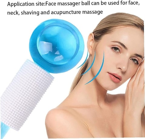 Generic Face Massager Ball Ice Face Roller Crystal Eye Massager Ice Hockey Energy Ball Facial Beauty Roller For Facial Care 2 Pieces Practical Processed
