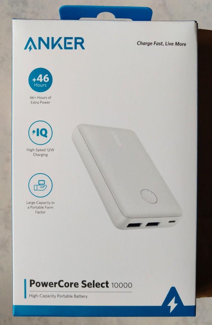 Anker PowerCore Select 10000 mAh Power Bank - White