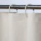 Extra Long Beige Shower Curtain, Bath Curtain with Mesh Window, 180 x 200 cm