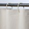 Extra Long Beige Shower Curtain, Bath Curtain with Mesh Window, 180 x 200 cm