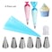 COOLBABY-8Pcs/Set Stainless Steel Pastry Nozzles for Cream with Pastry Bag Cake Decorating Icing Piping Confectionery Baking Tool