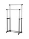 Generic 2-Pole Telescopic Clothes Rack Silver/Black