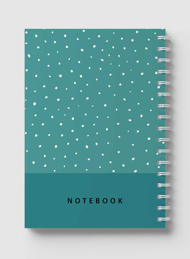 Lowha Spiral Notebook With 60 Sheets And Hard Paper Covers With Cool Abstract &amp; Floral Design, For Jotting Notes And Reminders, For Work, University, School