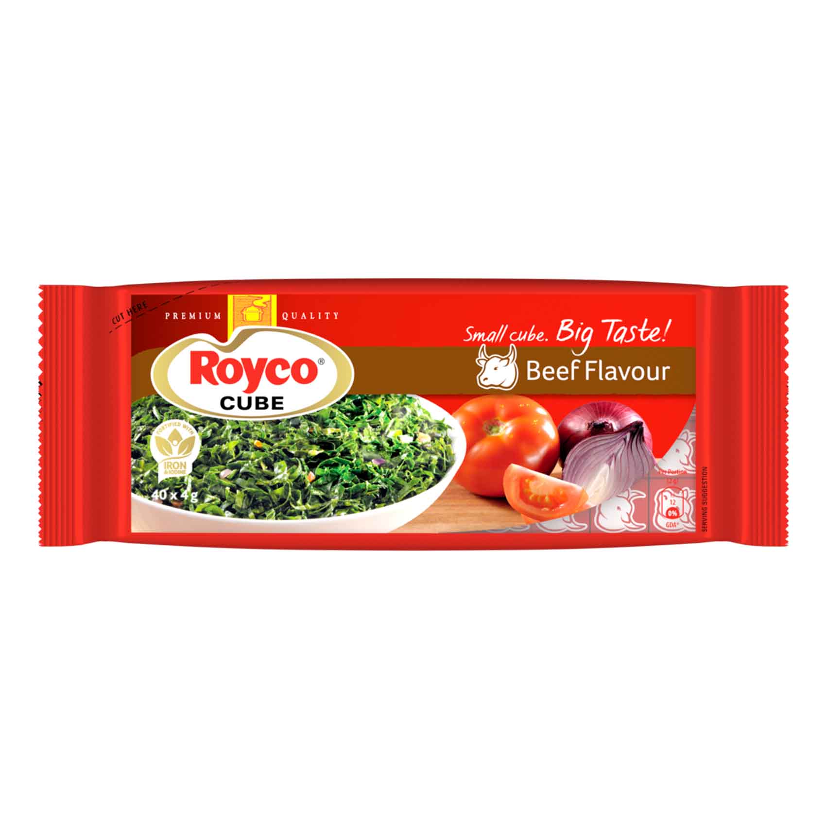 Royco Fortified Beef Cubes, For nutritious meals full of flavour, 4g x 40