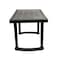 Esqube Plastic 4 seater Dining Table-Black,Cane Matte Surface