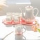 Light Luxury Nordic Style Enamel Pearl Coffee Tea Teapot And Cup Set