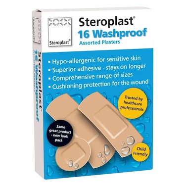Steroplast Plaster Washproof 16&#39;S